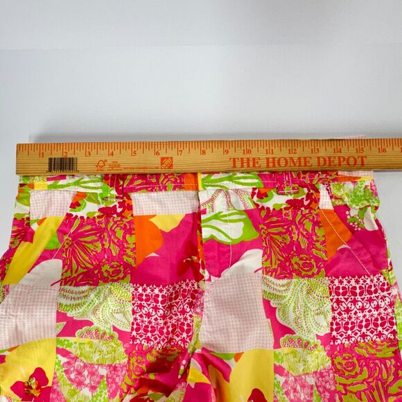 Lilly Pulitzer Bermuda Women 4 Pink Patchwork Resort Fit Bermuda Summer Floral - Picture 3 of 15